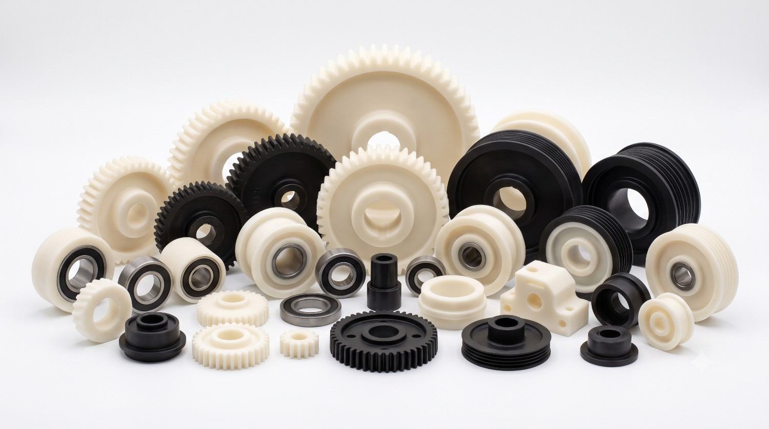 Cast Nylon industrial gears and bearings