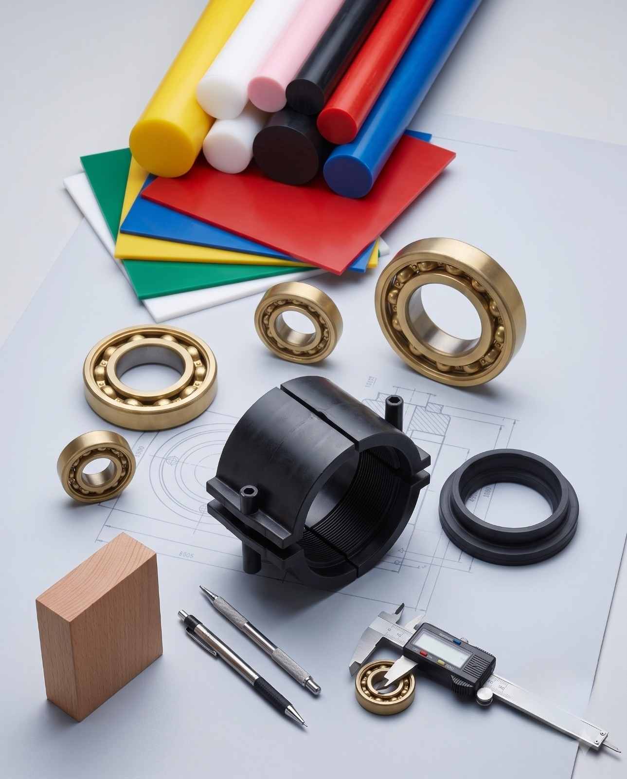 HDPE industrial sheets and extruded rods