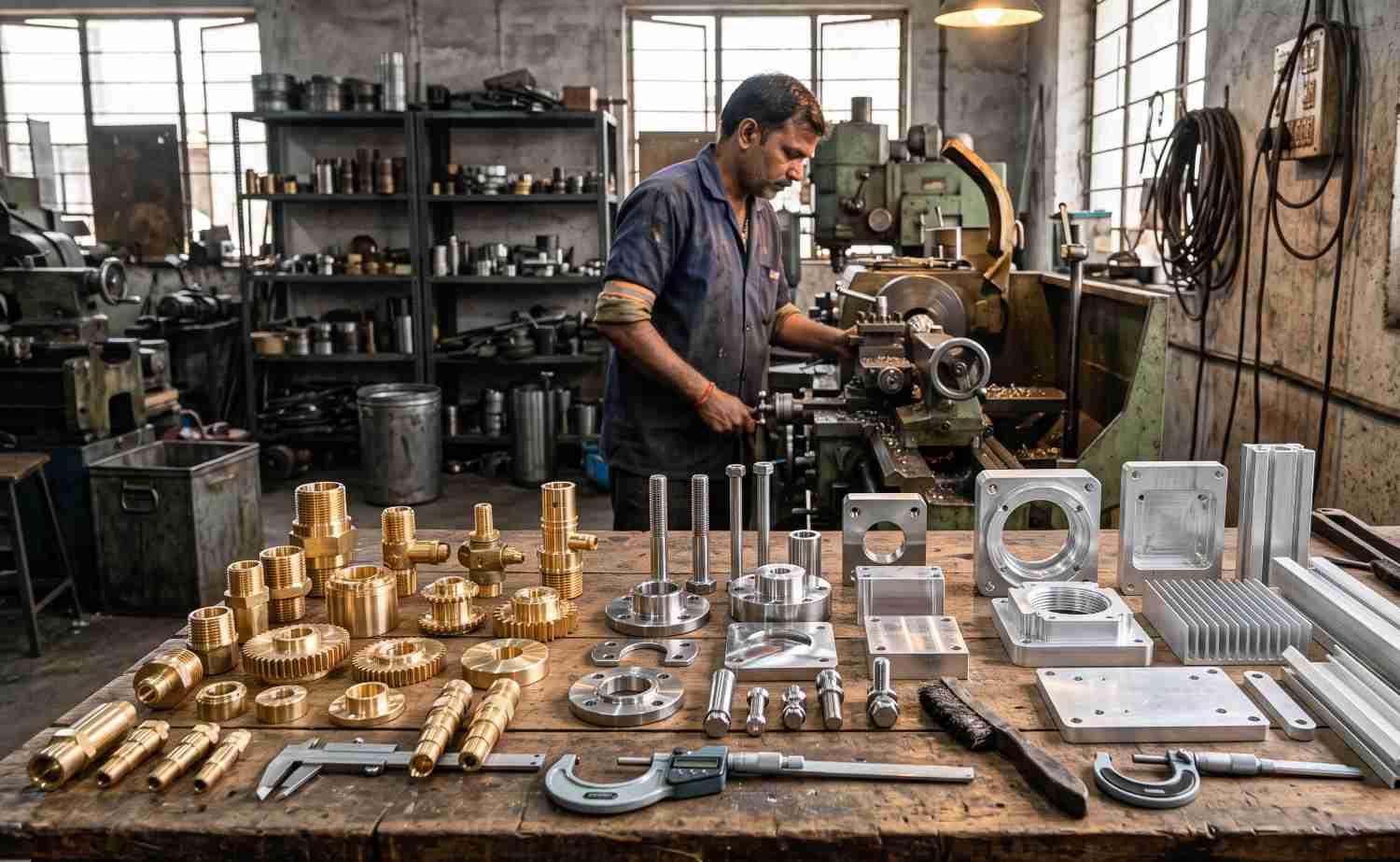 Metal components in production