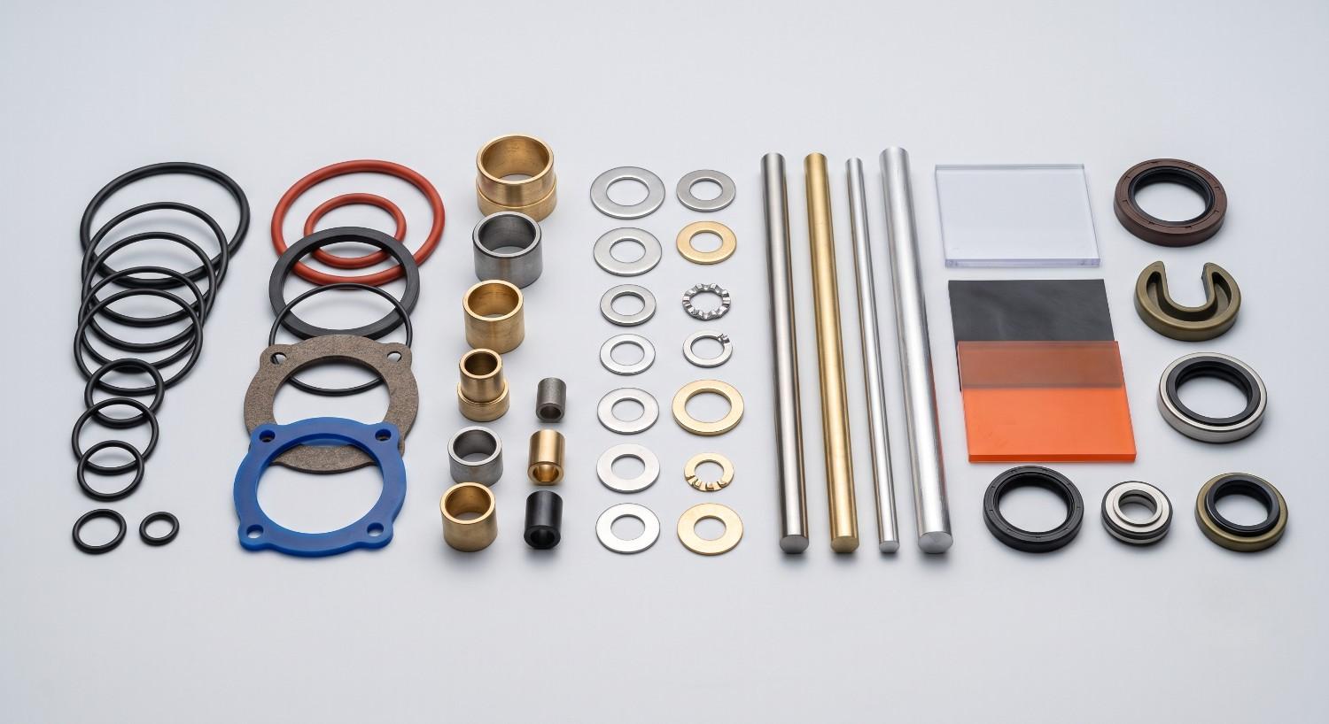 Collection of manufactured PEEK parts