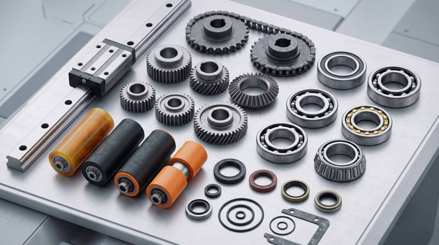 POM gears, bearings, and precision components