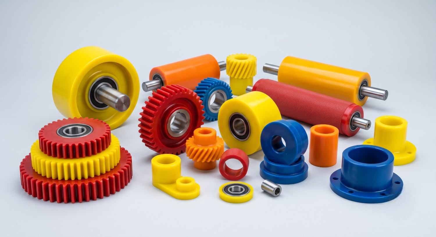 Machined PU components and polyurethane materials