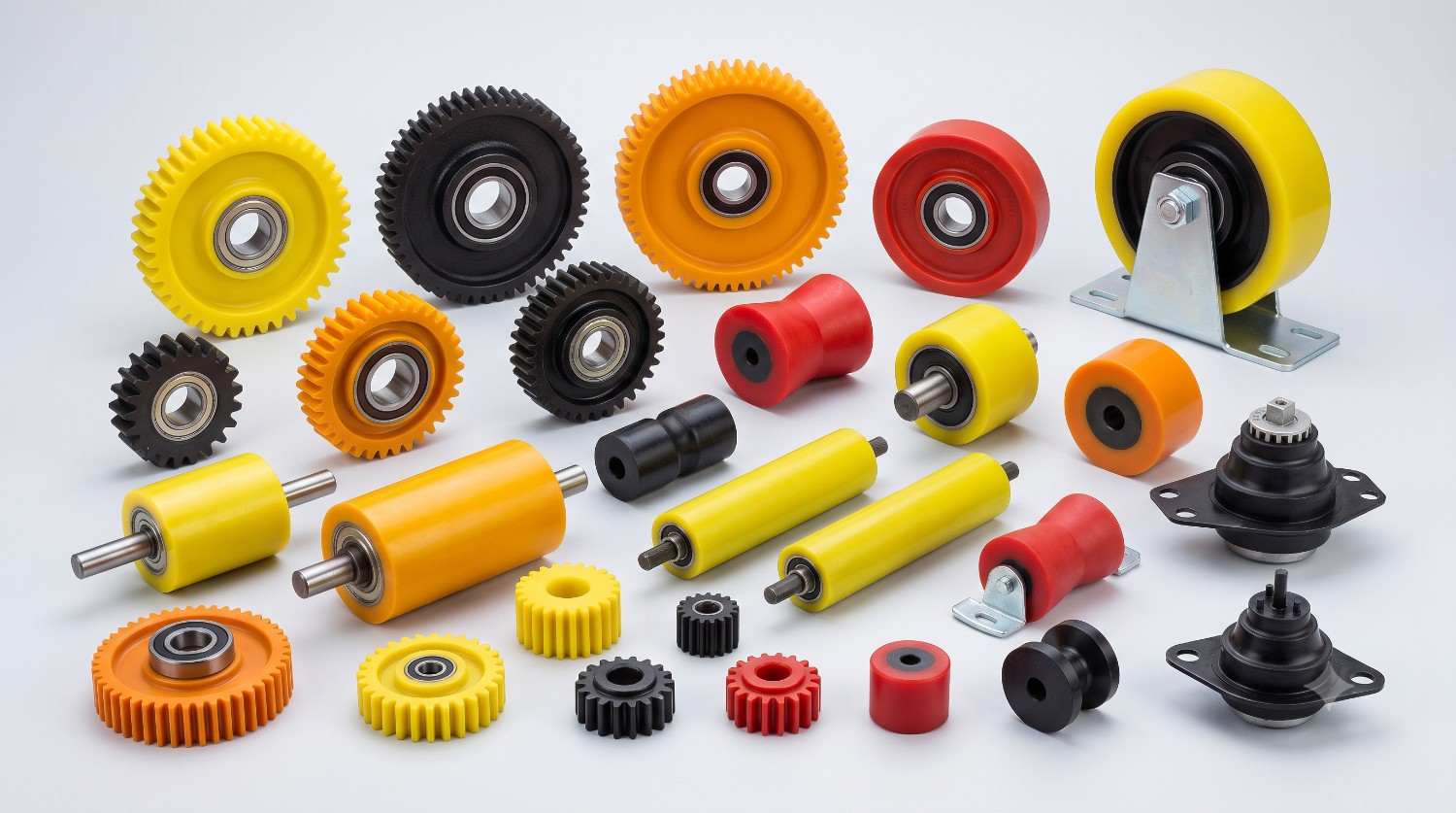 PU gears, rollers, and machinery mounts