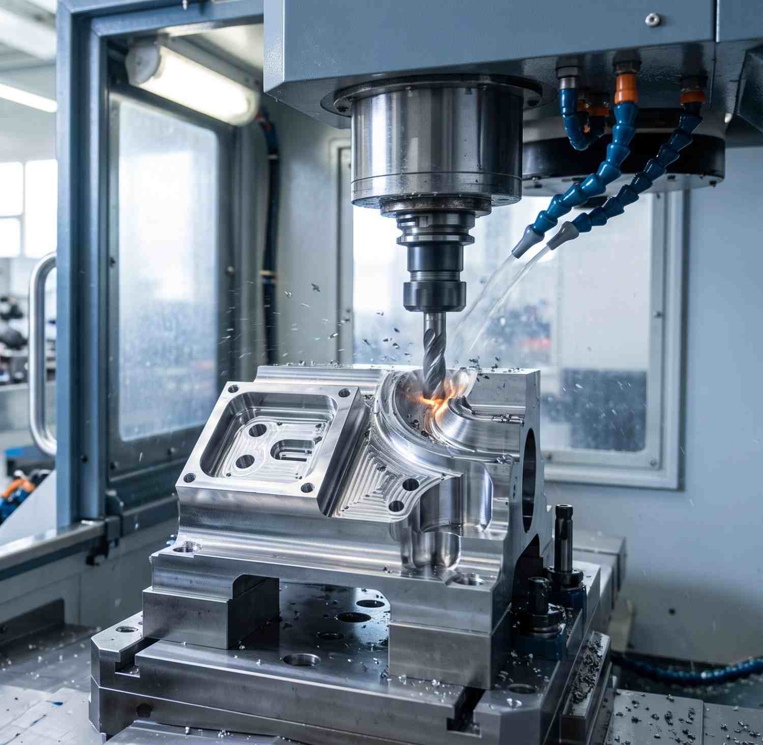 Precision machining floor
